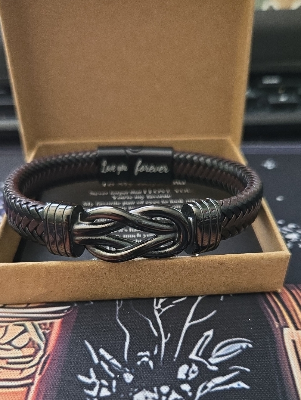 Joycuff Engraved Infinity Knot Bracelet